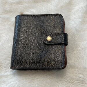 Authentic Louis Vuitton Monogram Compact Zip Bifold Wallet